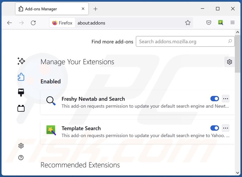 Removing qhereugo.com related Mozilla Firefox extensions