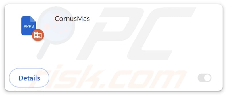 CornusMas malicious extension