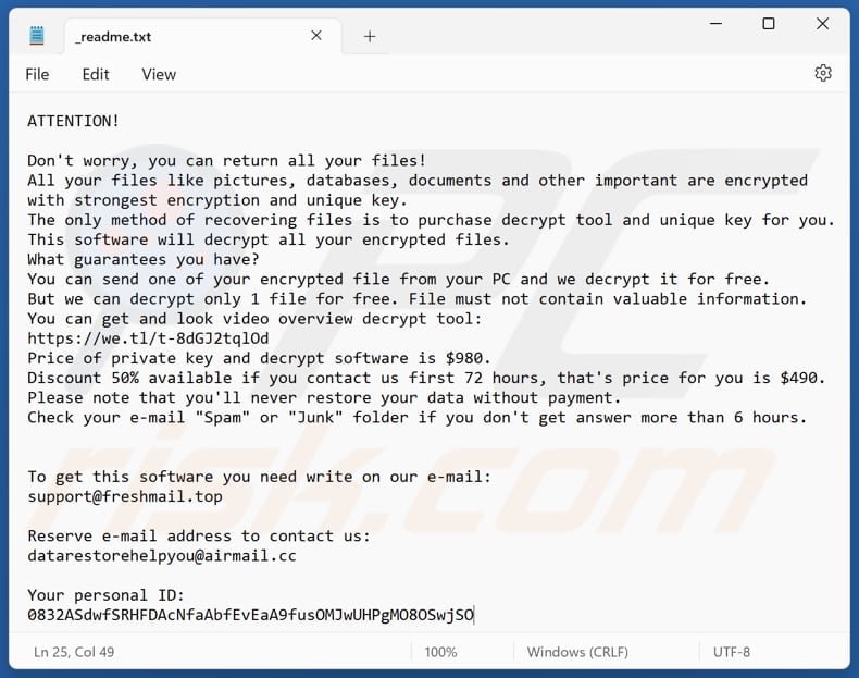 Nbzi ransomware text file (_readme.txt)