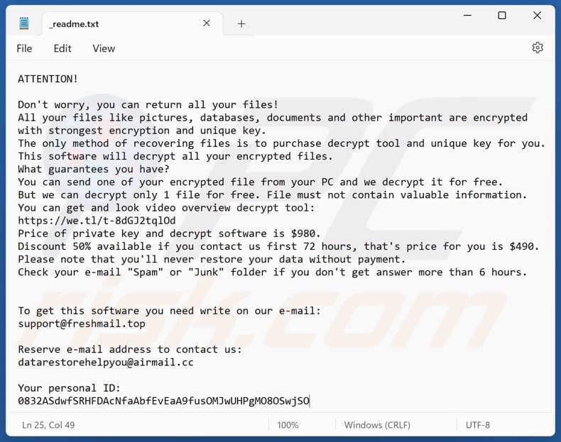 Nbzi ransomware text file (_readme.txt)