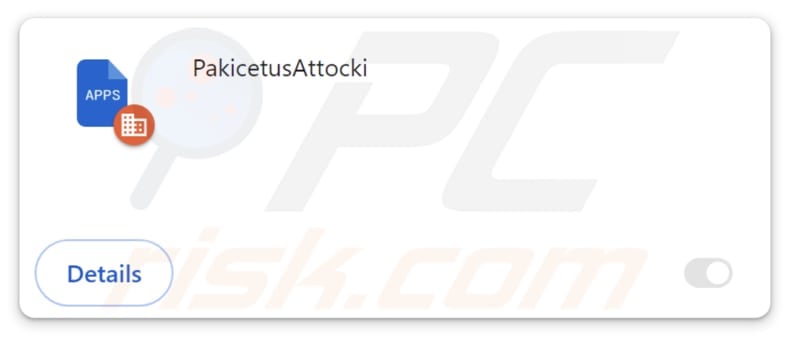 PakicetusAttocki malicious extension