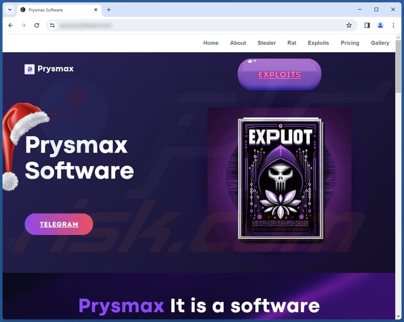 Prysmax malware official site