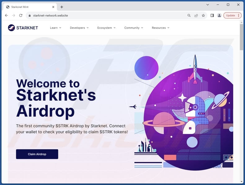 Starknet Airdrop scam