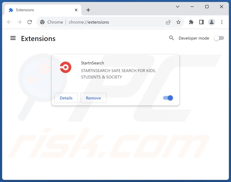 Removing startnsearch.com related Google Chrome extensions