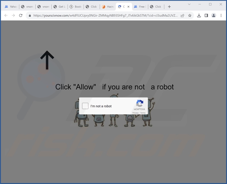 yourscivnow[.]com pop-up redirects