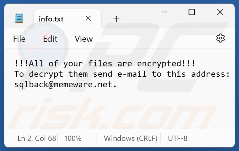 2700 ransomware text file (info.txt)