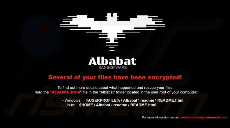 Albabat ransomware wallpaper