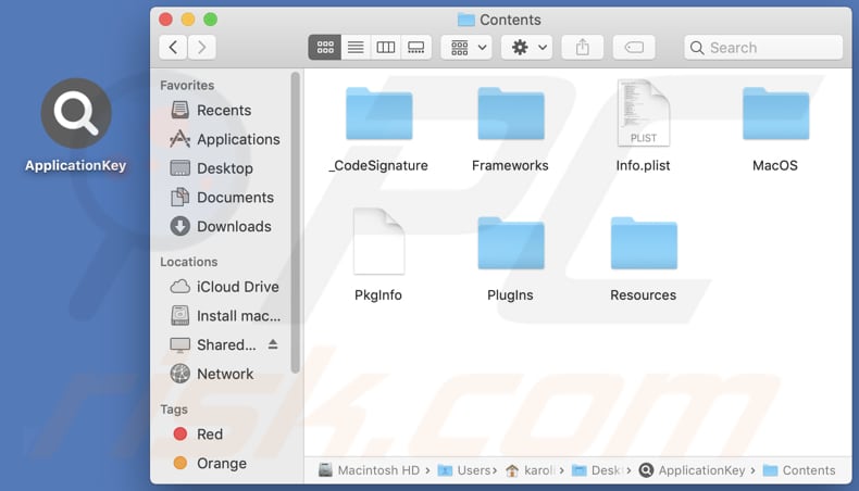 ApplicationKey adware installation folder