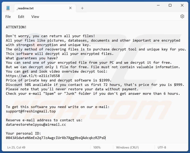Cdaz ransomware text file (_readme.txt)