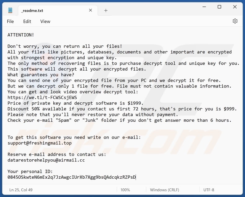 Cdtt ransomware text file (_readme.txt)