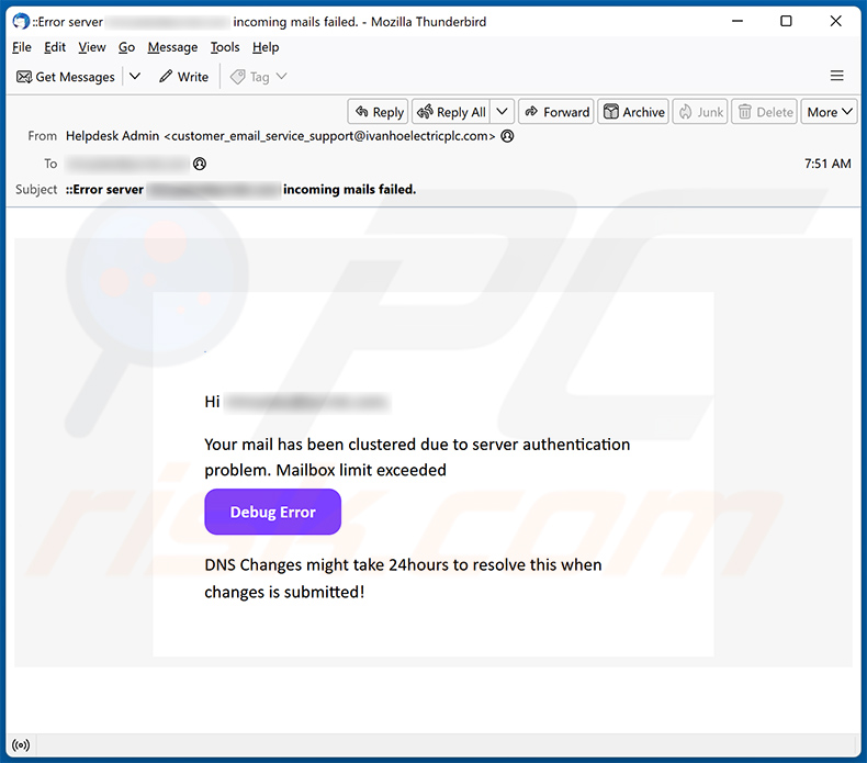 E-Mail Clustered scam (2024-01-16)