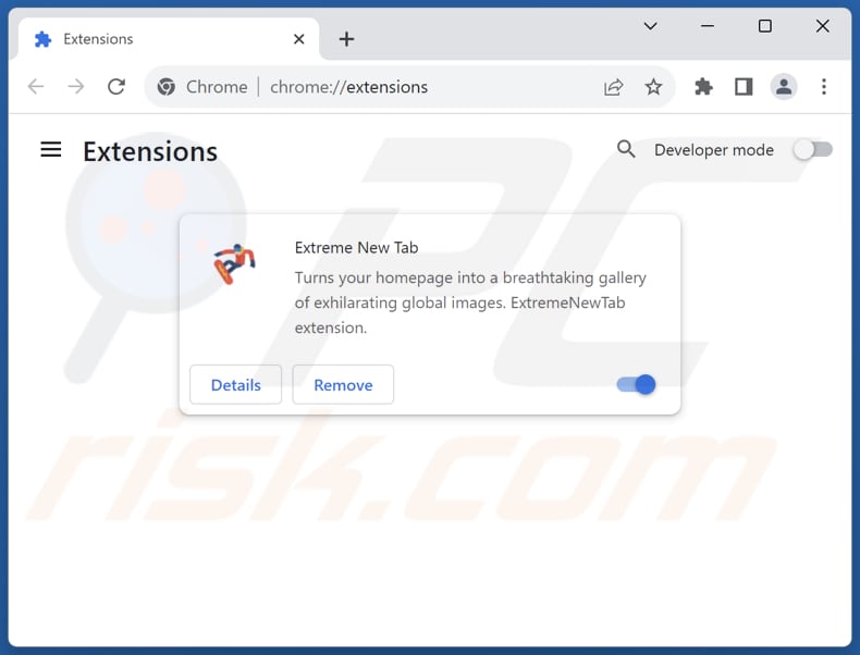 Removing extremenewtab.com related Google Chrome extensions