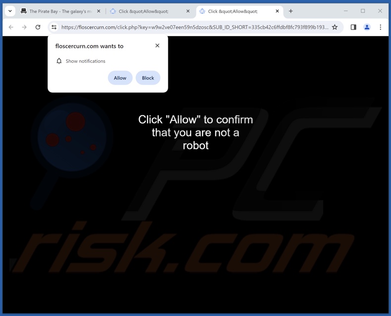 floscercurn[.]com pop-up redirects