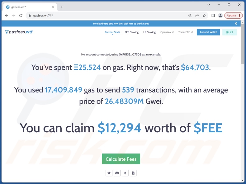 Gasfees Airdrop scam