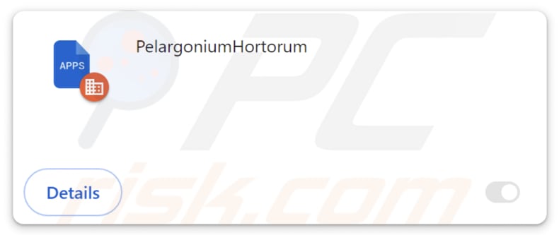 PelargoniumHortorum malicious extension