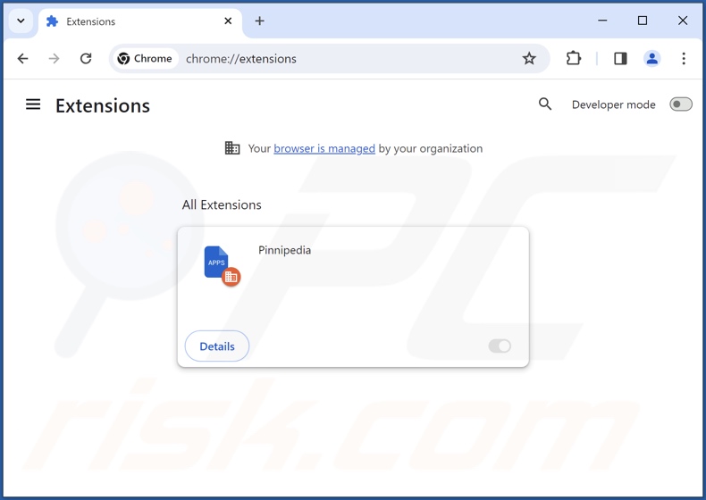 Removing unwanted extensions from Google Chrome step 2