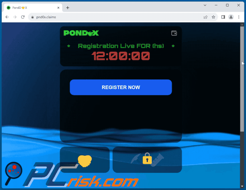 Appearance of PonDX scam (GIF)