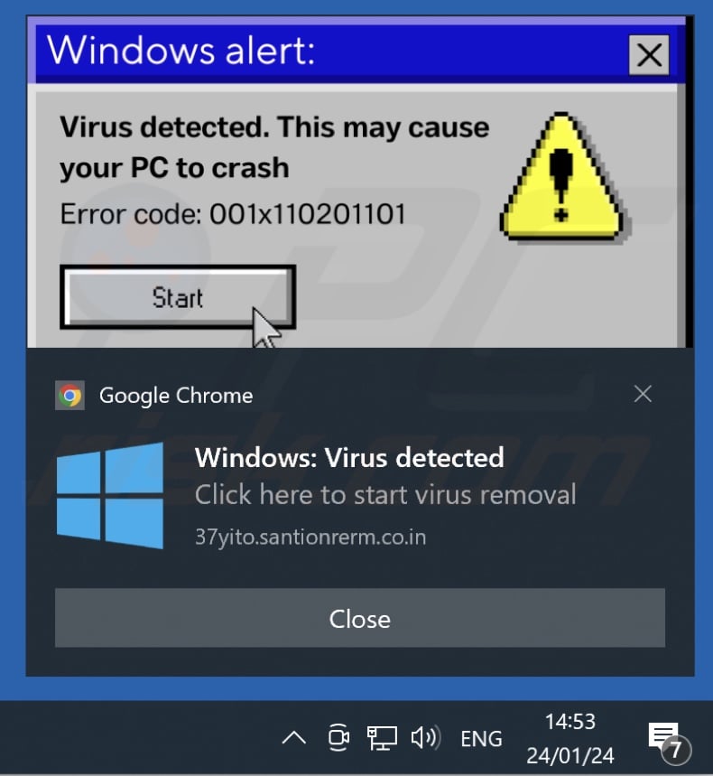 Ad delivered by the santionrerm.co[.]in webpage
