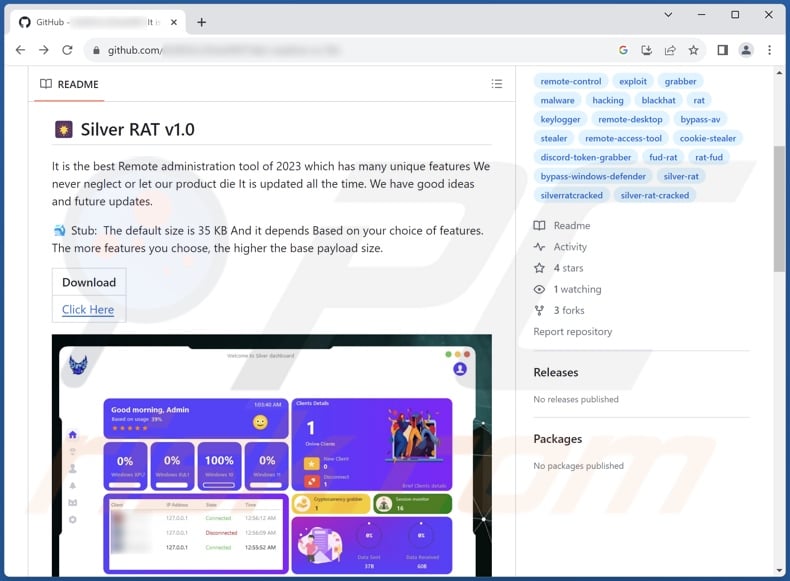 Silver malware endorsed on GitHub