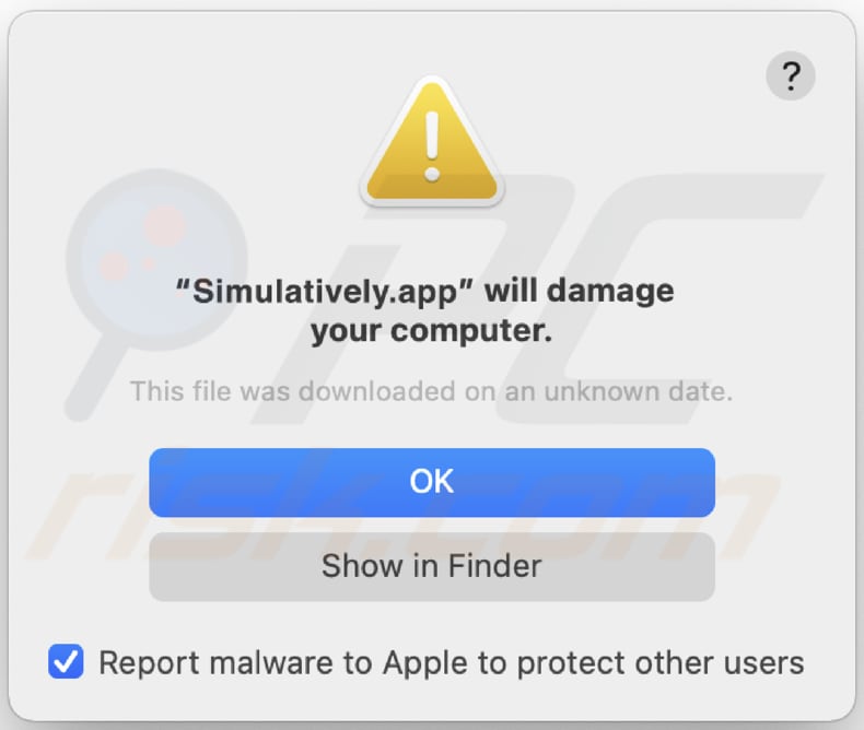 Simulatively.app adware warning