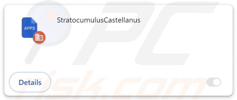 StratocumulusCastellanus malicious extension