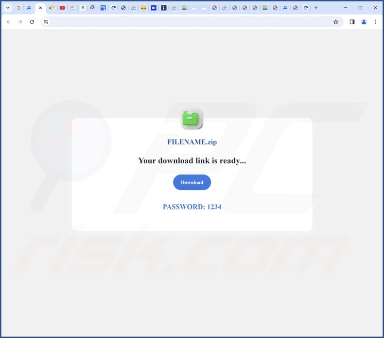 Website promoting a setup detected as Trojan.Hulk