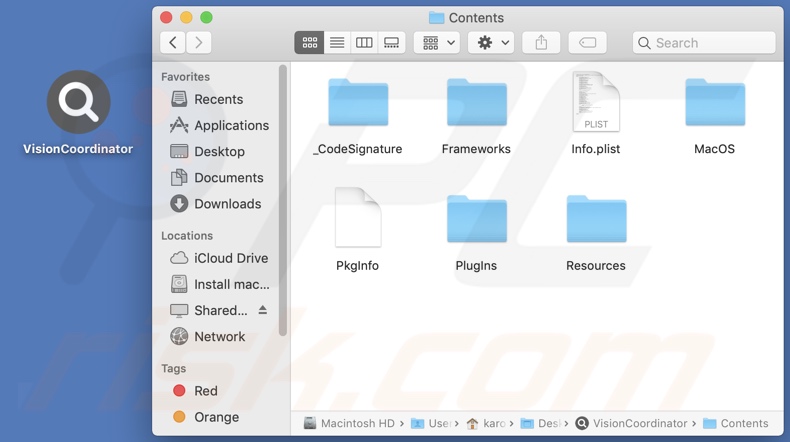 VisionCoordinator adware install folder