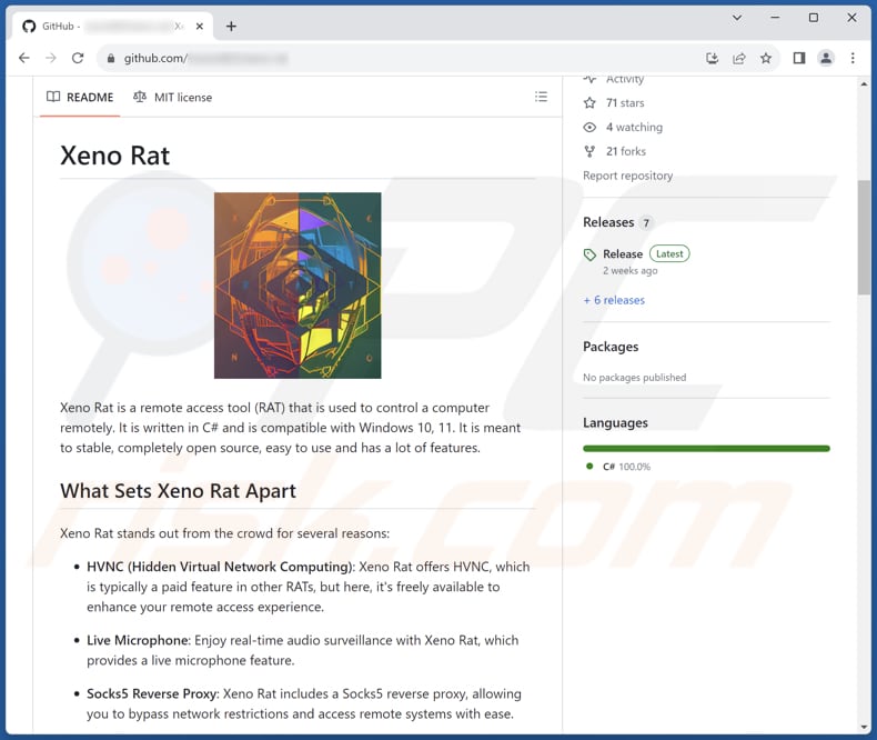 Xeno RAT on GitHub