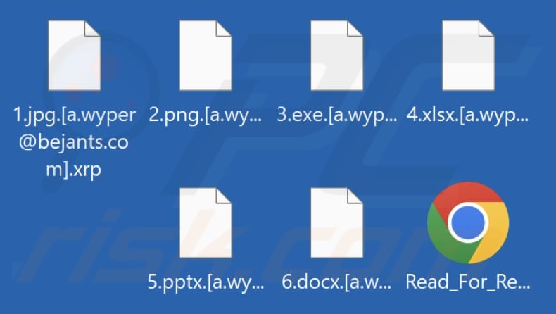 Files encrypted by Xrp ransomware (.xrp extension)