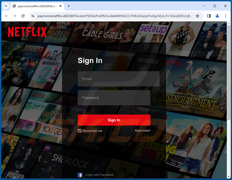 Phishing site promoted via Your Netflix Subscription Suspended Within 2 Days email scam (2024-01-17)