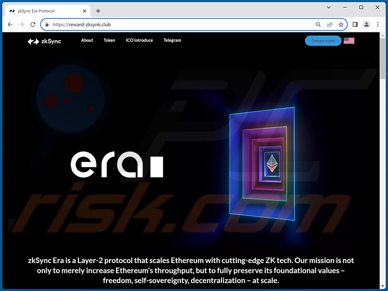 zkSync scam website - reward-zksynk.club (2024-01-09)