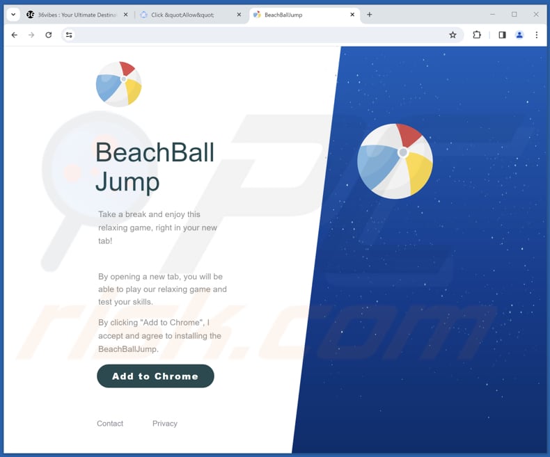 BeachBall Jump adware promoter