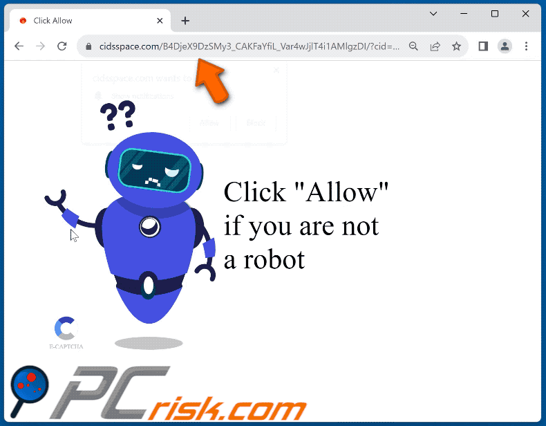cidsspace[.]com website appearance (GIF)