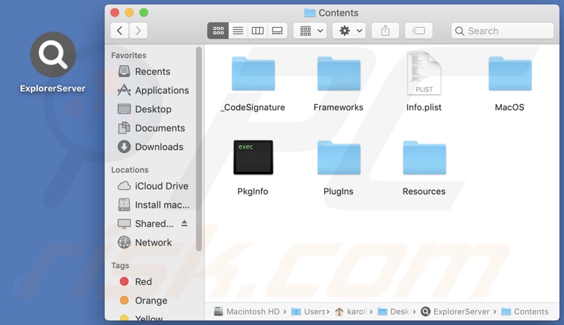 ExplorerServer adware install folder