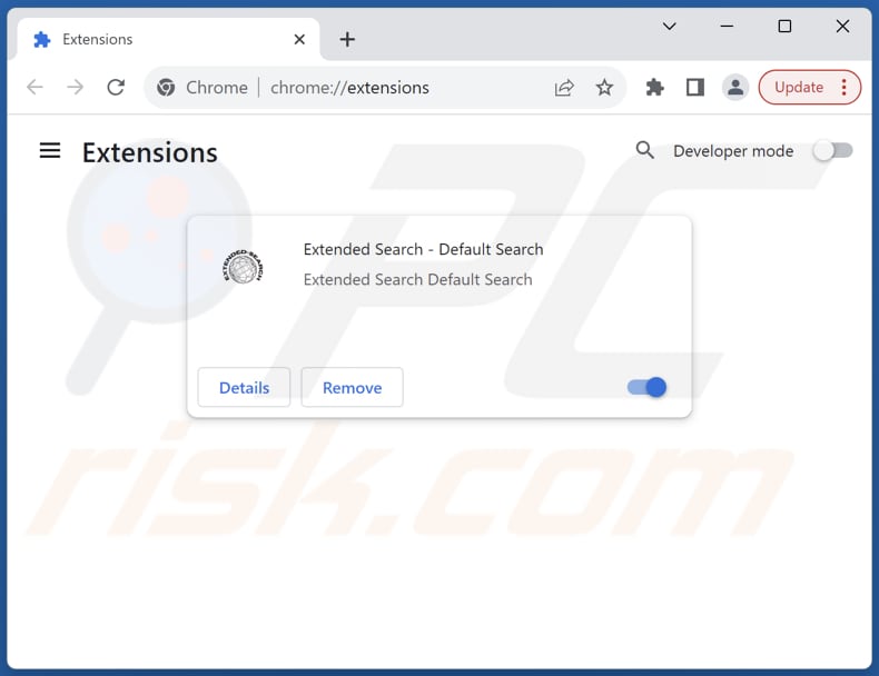 Removing extended-search.com related Google Chrome extensions