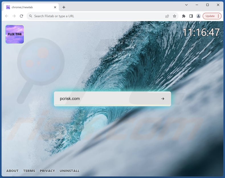 flixtab.com browser hijacker