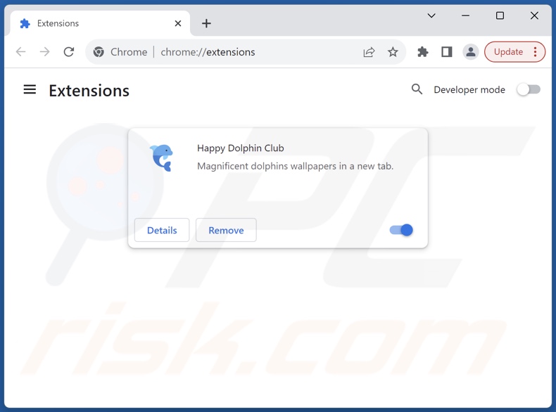 Removing happydolphinclub.com related Google Chrome extensions