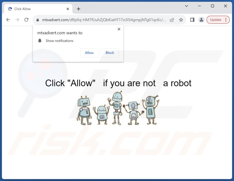 mtxadvert[.]com pop-up redirects