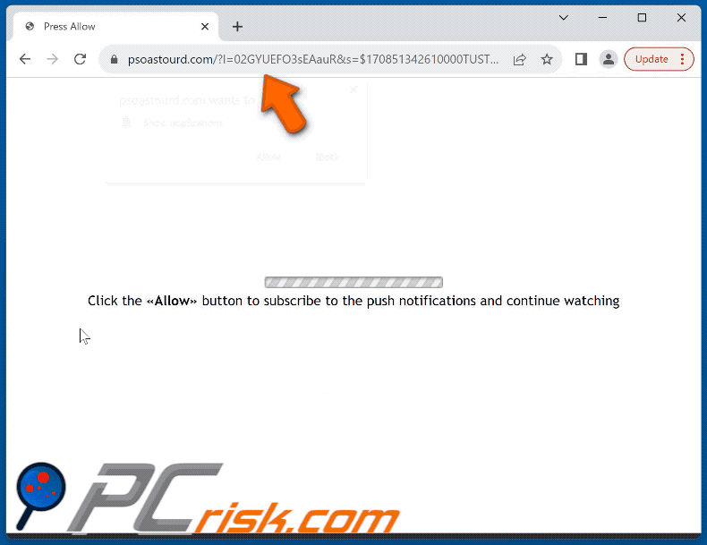 psoastourd[.]com website appearance (GIF)