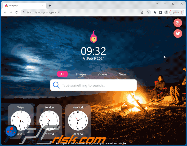 Pyropage browser hijacker promotes searchbrowser-now.com