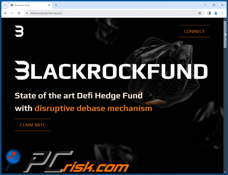 Appearance of BlackRockFund scam (GIF)