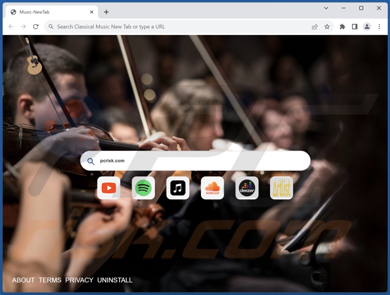 classical-music-newtab.com browser hijacker