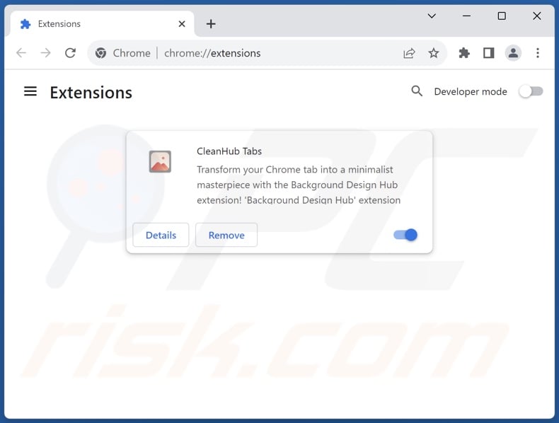 Removing search.tab-hub-simple.online related Google Chrome extensions