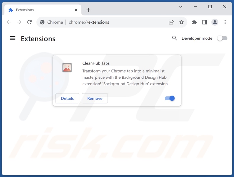 Removing search.tab-hub-simple.online related Google Chrome extensions