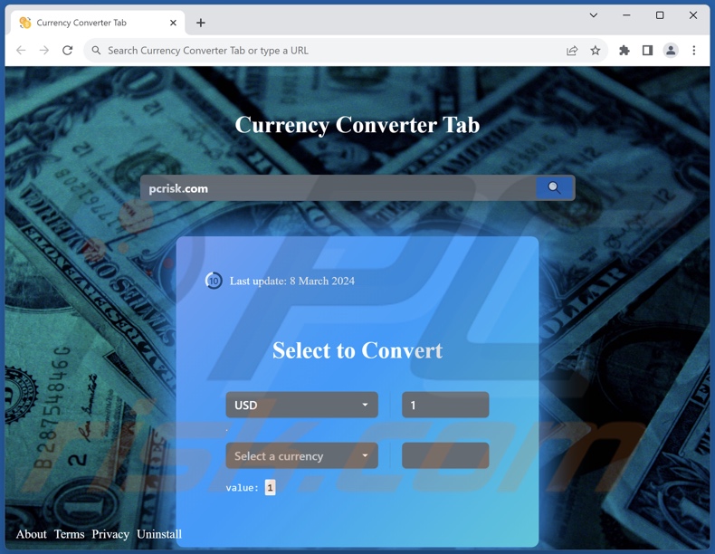 currency-converter-tab.com browser hijacker