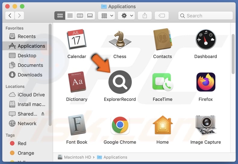 ExplorerRecord adware