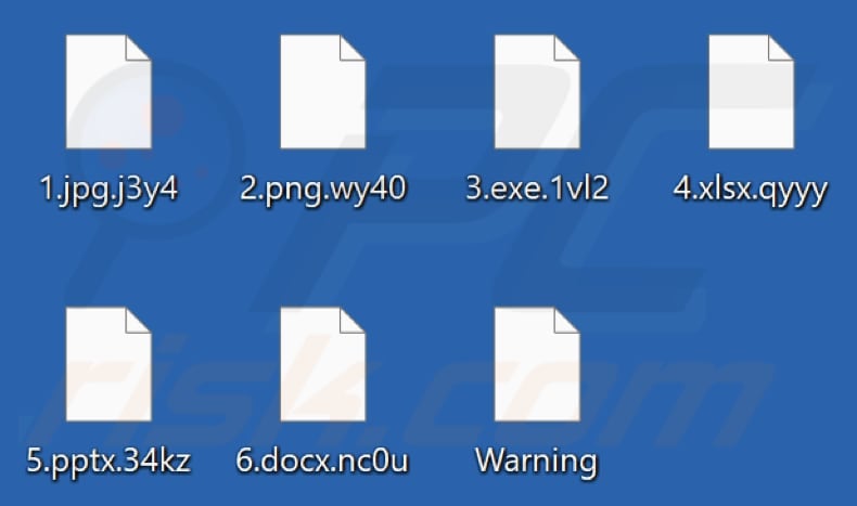 Files encrypted by FridayBoycrazy ransomware (random extension)