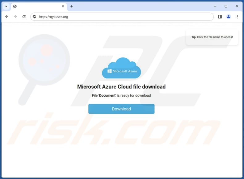 Latrodectus loader fake Azure website used for distribution