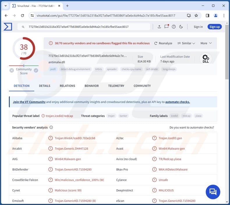 Latrodectus malware