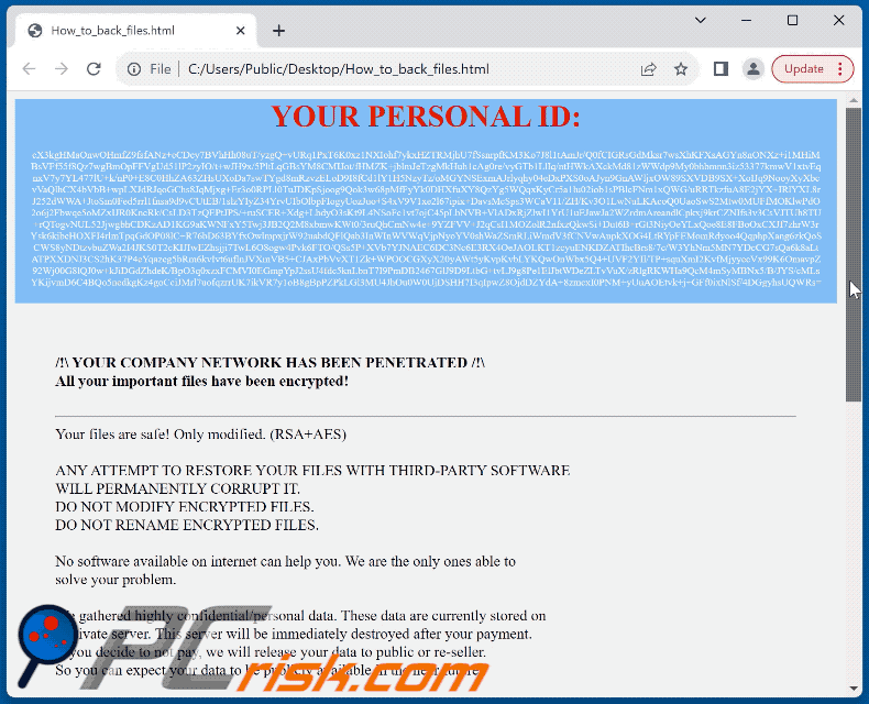 Locked (MedusaLocker) ransomware ransom note (How_to_back_files.html) GIF